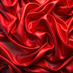 Rich red silk drapes beautifully.