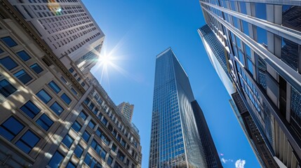 Obraz premium Skyscrapers Reaching for the Sun