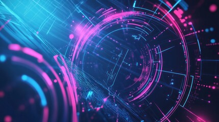 Fototapeta premium Abstract Futuristic Digital Background