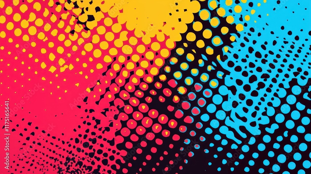 Poster abstract colorful dotted pattern design