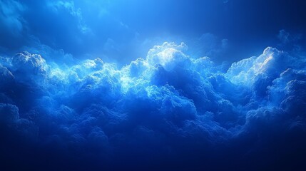 Naklejka premium Blue Sky with Hi-Tech Chromakey Effect. Generative AI