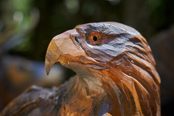 Head of the wooden eagle.