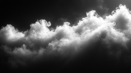 Fototapeta premium Misty Black Background with Fog Effect for Overlay. Generative AI