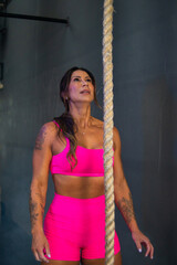 Empowered Model in Bold Pink Outfit