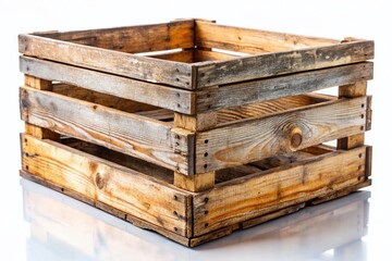 Secure Wooden Crate Packaging: Urban Exploration Photography, White Background
