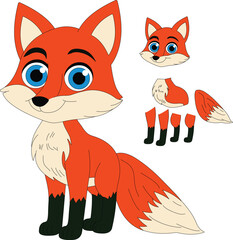 Fototapeta premium a cartoon character of fox