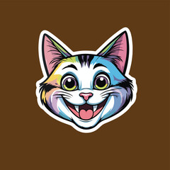 cat sticker AI design