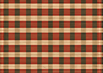Rustic red and black plaid pattern design.