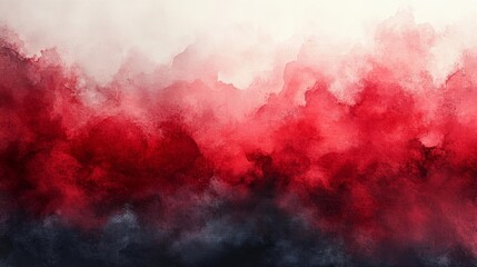 Fototapeta premium Watercolor Banner with Red and Black Gradient. Generative AI