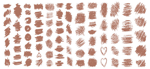 Various vector brush strokes and shapes suitable for creative design projects and artistic expressions