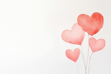 Celebrate love with heart-shaped balloons studio setting artistic photography minimalist style