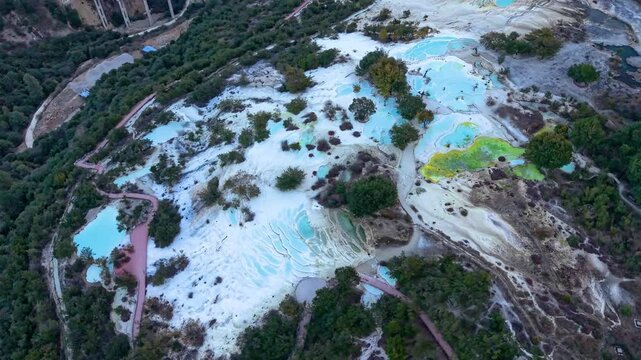 Yunnan Shangri-la Baishuitai scenic spot aerial landscape