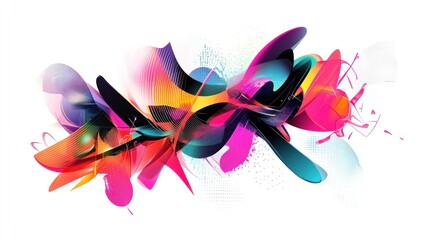 Obraz premium Abstract colorful vibrant paint splash design.