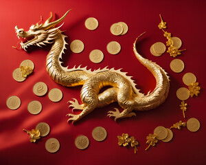 Fototapeta premium Golden Dragon