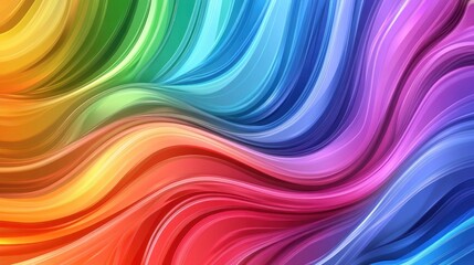 Fototapeta premium Vibrant rainbow wave abstract background.