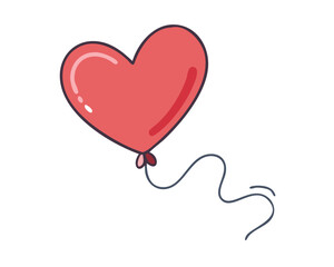 Heart Balloon Illustration 