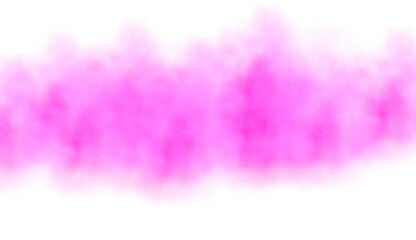 Pink smoke explosion. Pink clouds on transparent background