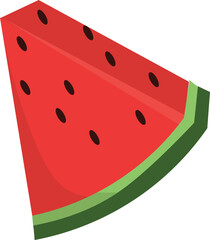  Triangle Slice Watermelon Vector Illustration.