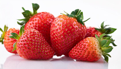 strawberry in closeup on white heritage