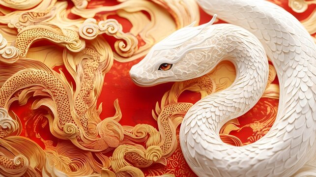 Chinese New Year.lunar new year,year of the snake.&nbsp;symbolizes the Lunar New Year of China.