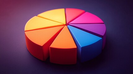 Obraz premium Debt repayment pie chart displayed on a computer screen Stock Photo with side copy space