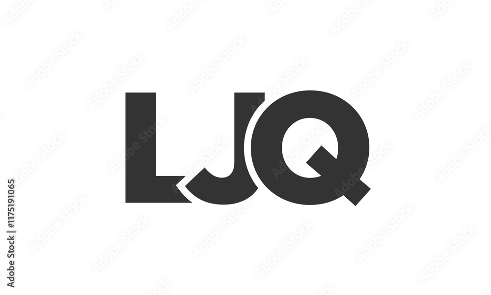 Poster ljq logo design template with strong and modern bold text. initial based vector logotype featuring s
