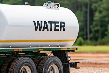 Water Tanker in Rural Setting Highlighting Essential Supply Infrastructure
