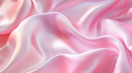 Fototapeta premium Soft Pink Silk Draped Fabric Texture Background