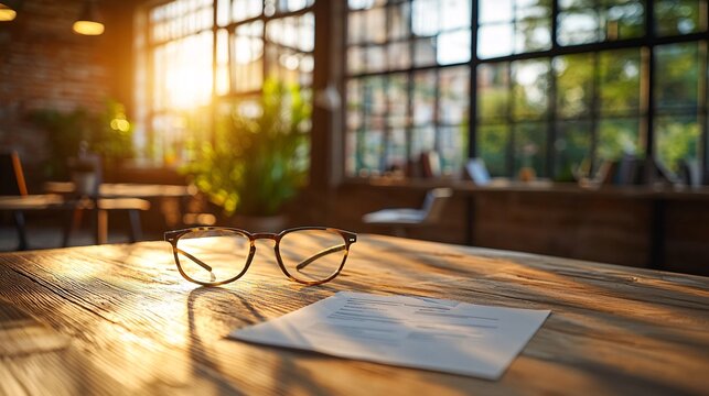 Financial literacy workshop materials arranged on a table Stock Photo with side copy space