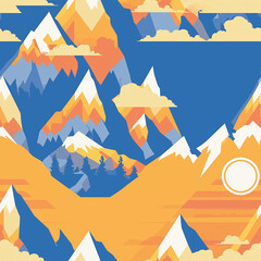 illustration of mountains