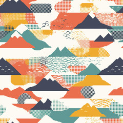 Mountain seamless pattern