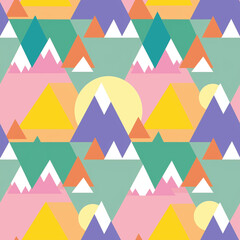 seamless geometric pattern mountain 