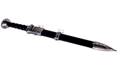 Dagger and scabbard isolated over a white background