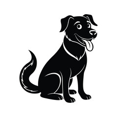 happy dog silhouette.eps