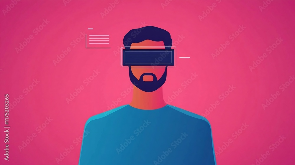 Aufkleber digital chatbot communicating through smart glasses with real-time virtual assistant features and