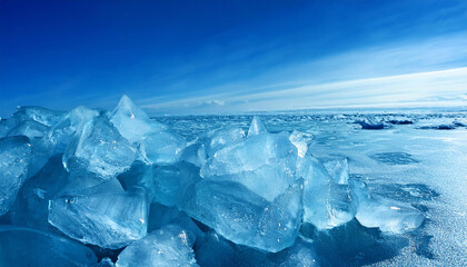 Obraz premium iced blue iciness background