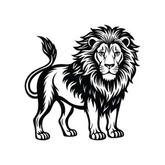 lion on white background.eps