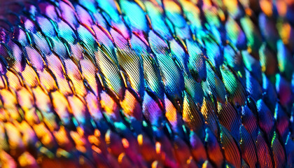 blinking iridescent texture closeup