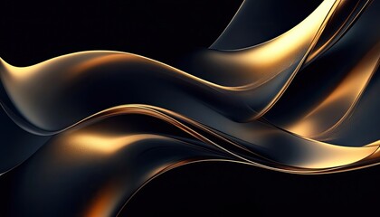 Abstract gold and black liquid wave design. Perfect for luxury branding, backgrounds, and website design.