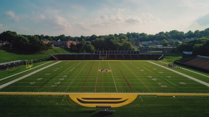 Obraz premium Aerial View of a College Football Field