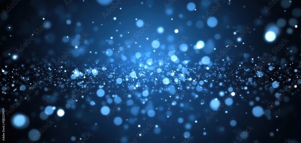 Poster stunning blue background with sparkling circles, ideal for creating a vibrant, dynamic atmosphere in