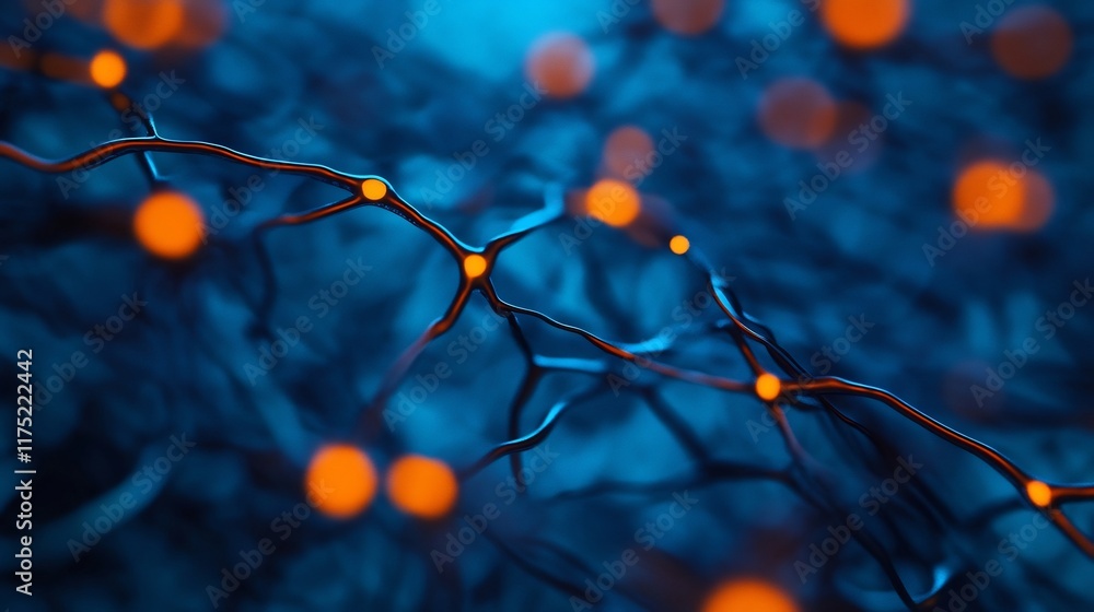 Poster tangled wires emitting faint luminescence - conceptualizing the complexity of global connectivity