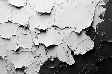 Fototapeta premium Cracked White Paint Texture Background Showing Depth and Aged Style
