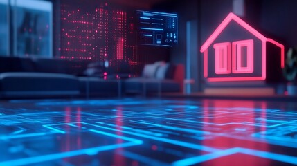 Interactive AI-Powered Smart Home Interface with Holographic Projections