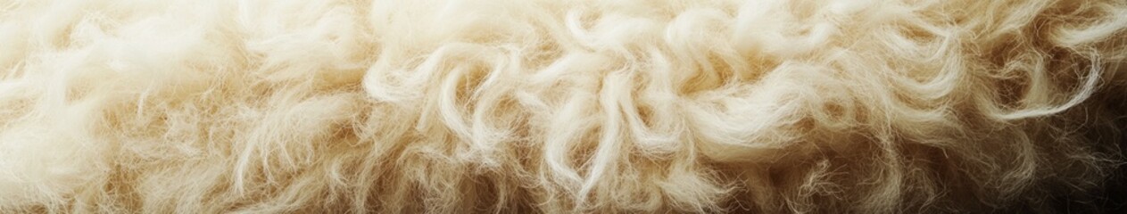 Obraz premium Soft wool texture with natural curls and warm hues from sheep's fleece