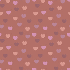 Beautiful valentine heart seamless pattern vector. Pastel heart wallpaper. Symbol of love. Abstract texture background for screen printing, fashion, interior, wrapping, packaging, textile