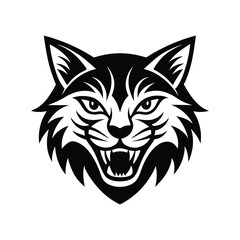 scottish wildcat head mascot logo.eps