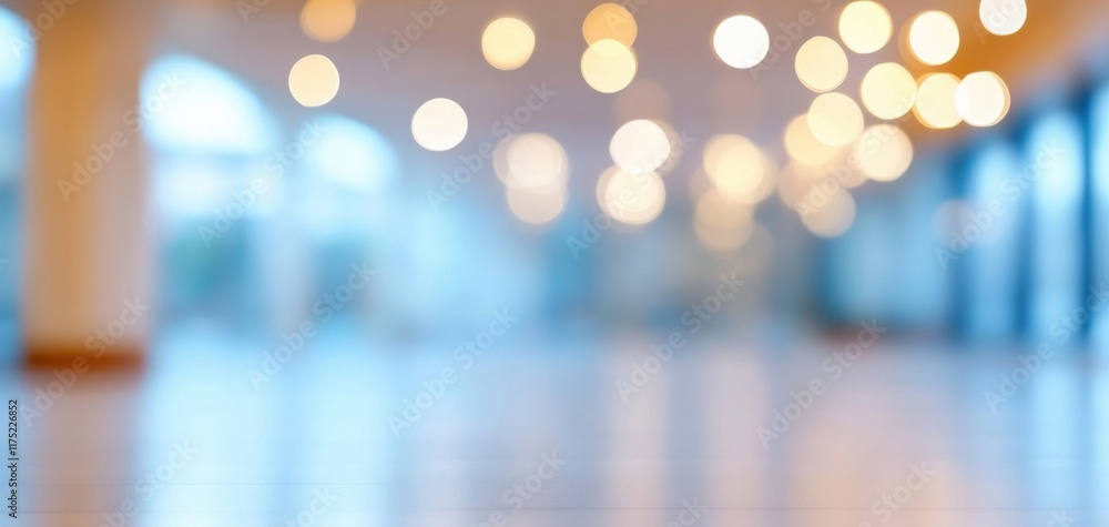 Aufkleber a soft focus on a modern interior with warm bokeh lights, creating a serene and inviting atmosphere.