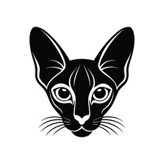 shorthair cat head icon.eps