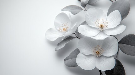 Obraz premium Elegant Paper-Cut Style Floral Background. Generative AI